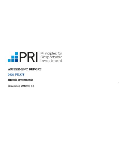 2021 PRI Assessment Report